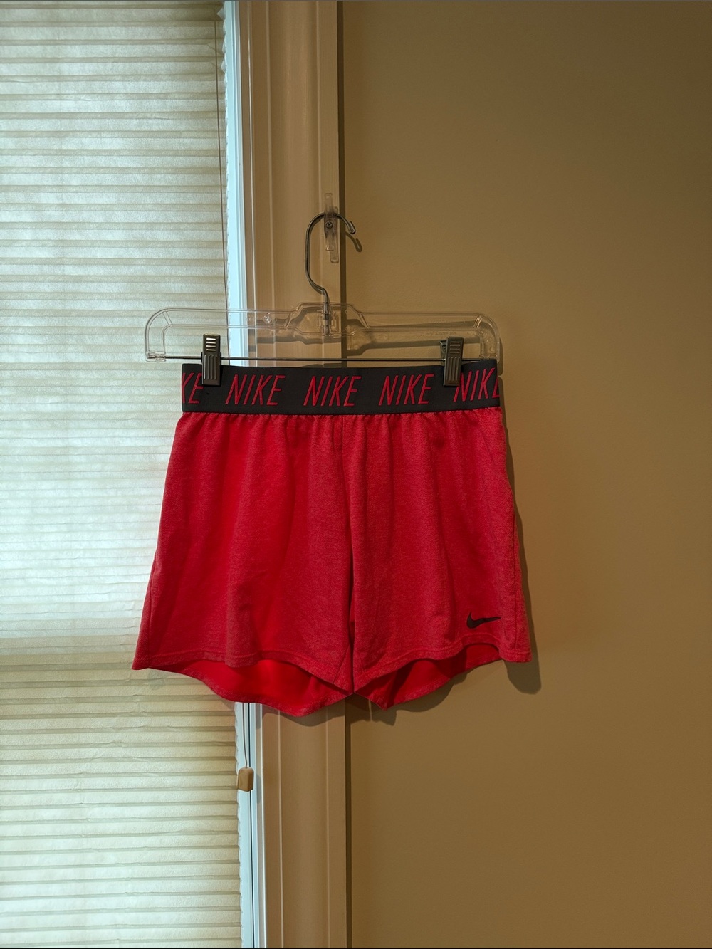 Nike Women's Hot Pink Athletic Shorts with Branded Waistband